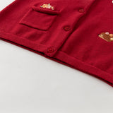 Dave&Bella Toddler Girls Adorable Red Cotton Outdoor Sleeveless Vests
