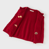 Dave&Bella Toddler Girls Adorable Red Cotton Outdoor Sleeveless Vests