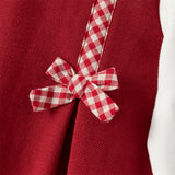 Dave&Bella Toddler Girls Charming Red Doll-collar A-line Princess Dress