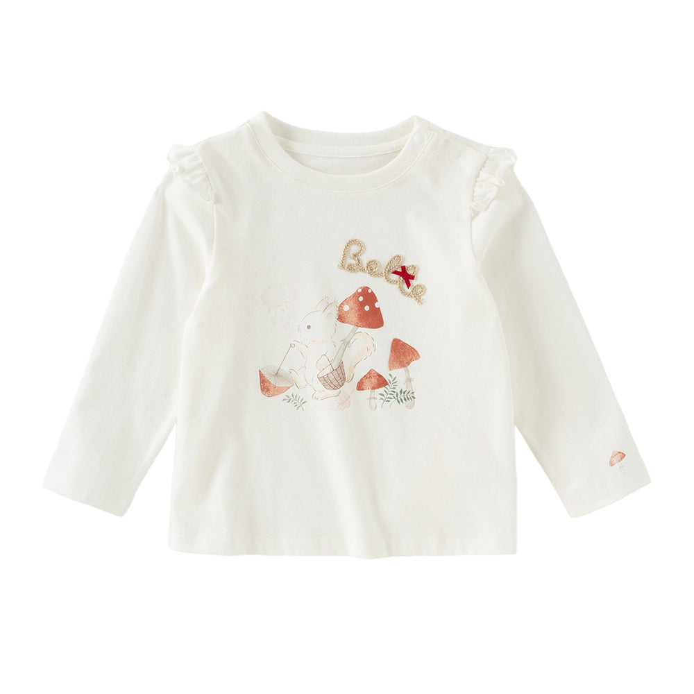 Dave&Bella Toddler Girls Soft Cotton White Classic T-shirts