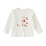Dave&Bella Toddler Girls Soft Cotton White Classic T-shirts