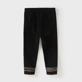Dave&Bella Toddler Girls Black Slim Fit Stretch Leggings