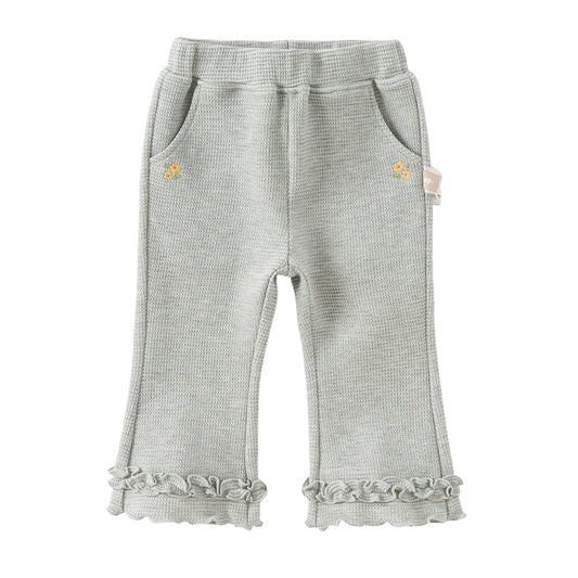 Dave&Bella Toddler Girls Grey/Navy Blue Casual Straight-leg Pants
