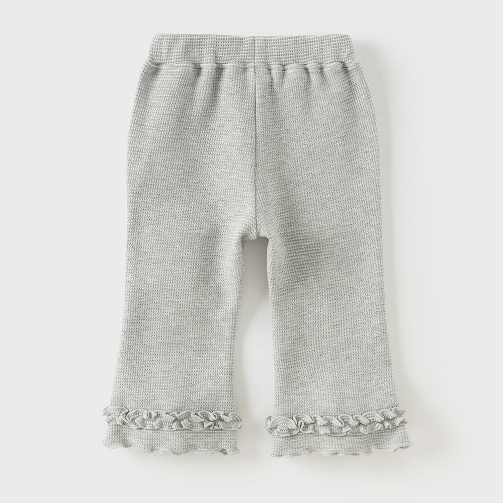 Dave&Bella Toddler Girls Grey/Navy Blue Casual Straight-leg Pants