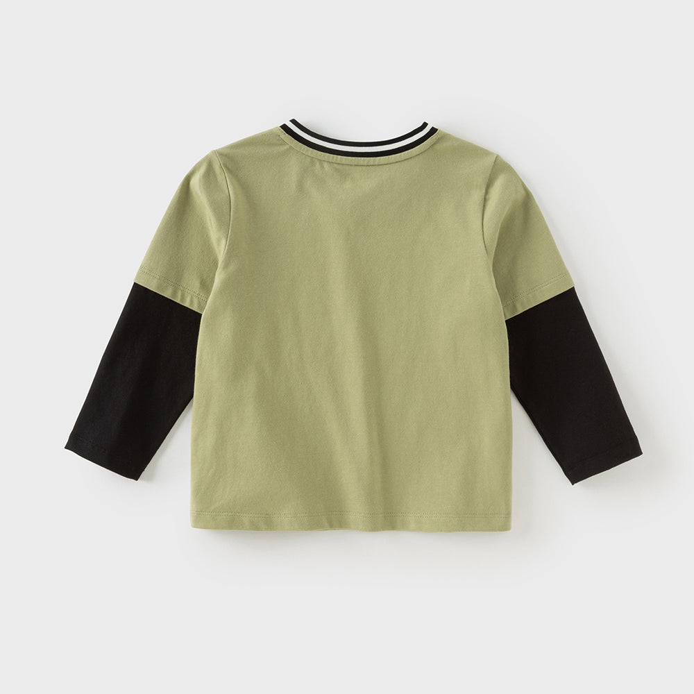 Dave&Bella Toddler Boys Cotton Cartoon Print T-shirt Tops