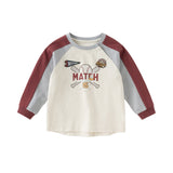Dave&Bella Boys Toddler Red Cotton Breathable T-shirt Tops