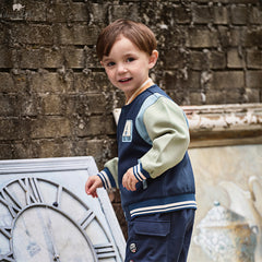 Dave&Bella Boys Autumn Outdoor Varsity Jackets Coat