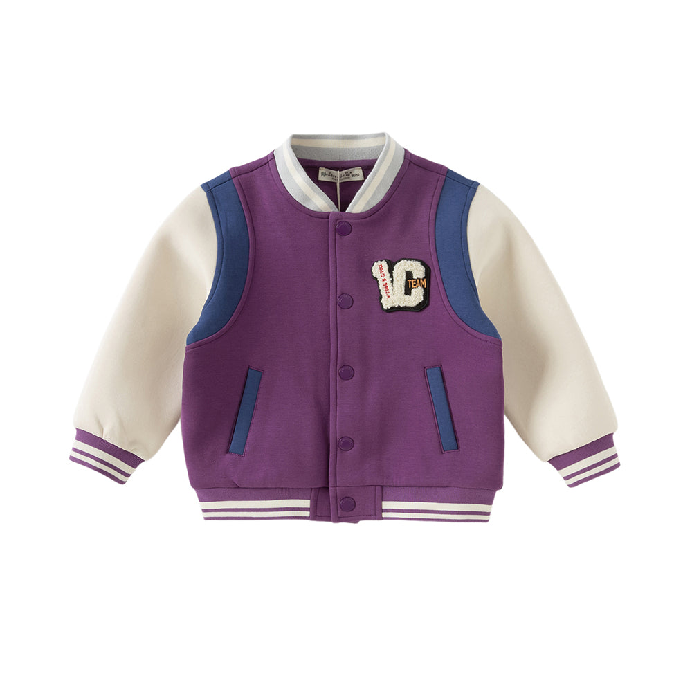 Dave&Bella Boys Toddler Outdoor Varsity Jackets Coat