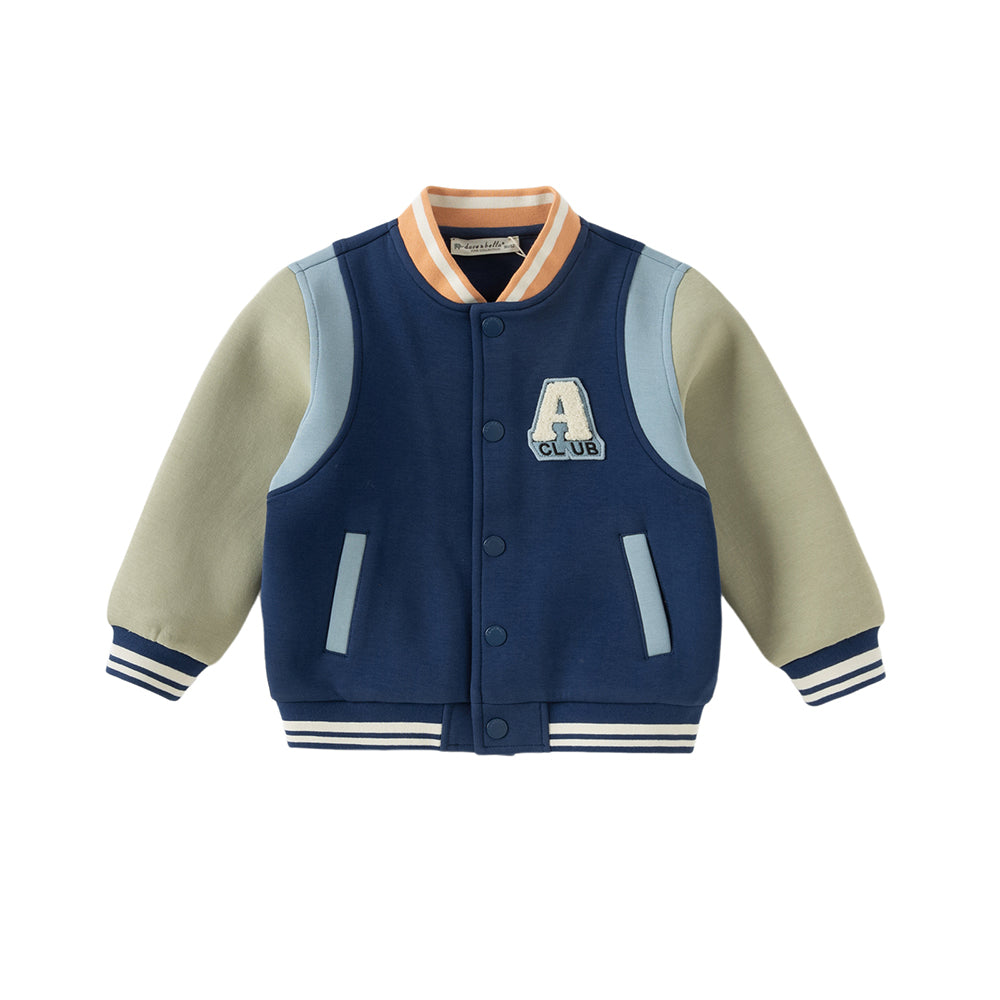 Dave&Bella Boys Toddler Outdoor Varsity Jackets Coat
