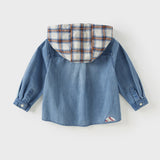 Dave&Bella Toddler Boys Casual Cotton Blue Hoodies Shirt Top