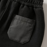 Dave&Bella Boys Toddler Cool Black Outdoor Sports Drawstring Joggers Pants