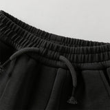 Dave&Bella Boys Toddler Cool Black Outdoor Sports Drawstring Joggers Pants