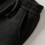 Dave&Bella Boys Toddler Cool Black Outdoor Sports Drawstring Joggers Pants