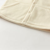 Dave&Bella Toddler Boys Beige Cozy Cute Fleece Shirts Tops