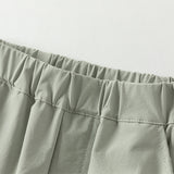 Dave&Bella Boys Toddler Grey Green Quick-Drying Overalls Drawstring Pants