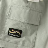 Dave&Bella Boys Toddler Grey Green Quick-Drying Overalls Drawstring Pants