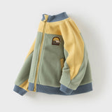 Dave&Bella Toddler Boys Light Yellow Green Warm Fleece Coat (Copy)-1