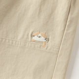 Dave&Bella Toddler Boys Khaki/Navy Blue Cotton Casual Pants