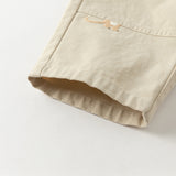 Dave&Bella Toddler Boys Khaki/Navy Blue Cotton Casual Pants