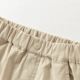 Dave&Bella Toddler Boys Khaki/Navy Blue Cotton Casual Pants