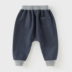 Dave&Bella Toddler Girls/Boys Autumn Causal Pink/Blue Drawstring Pants