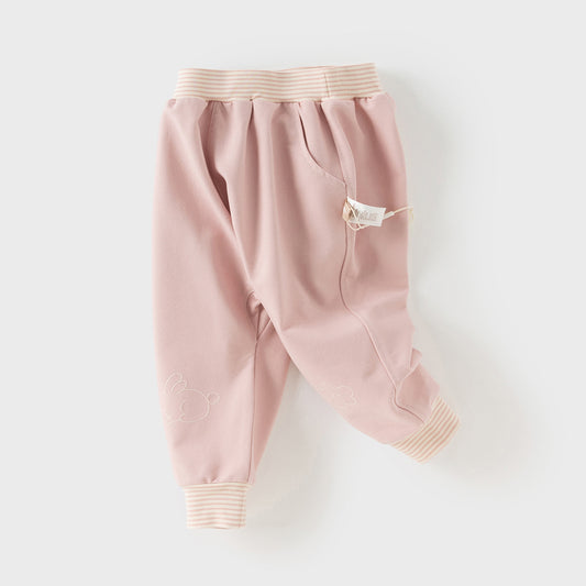 Dave&Bella Toddler Girls/Boys Autumn Causal Pink/Blue Drawstring Pants