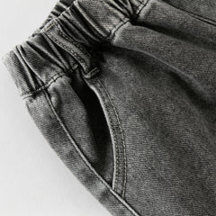 Dave&Bella Toddler Boys Autumn Smoky Grey Loose Jeans Pants