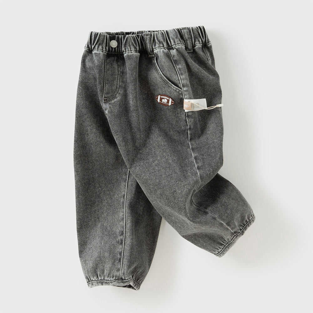 Dave&Bella Toddler Boys Smoky Grey Loose Jeans Pants