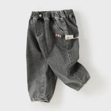 Dave&Bella Toddler Boys Smoky Grey Loose Jeans Pants