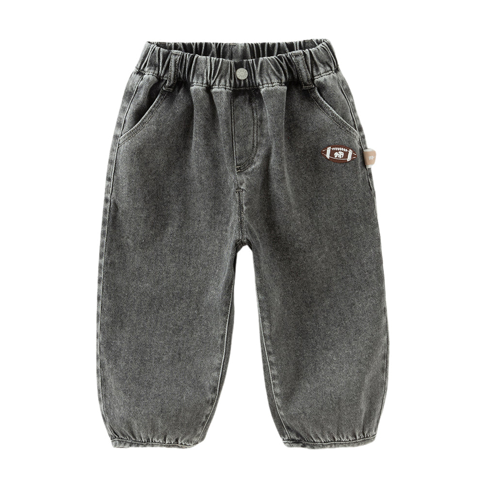 Dave&Bella Toddler Boys Smoky Grey Loose Jeans Pants