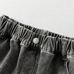 Dave&Bella Toddler Boys Autumn Smoky Grey Loose Jeans Pants