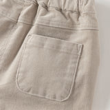 Dave&Bella Toddler Girls Khaki/Pink Cotton Corduroy Pants