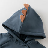 Dave&Bella Toddler Boys Blue Hooded Sweatshirts Tops
