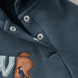 Dave&Bella Toddler Boys Blue Hooded Sweatshirts Tops