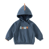 Dave&Bella Toddler Boys Blue Hooded Sweatshirts Tops