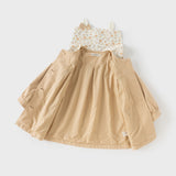 Dave&Bella Toddler Girls Yellow Simple-style Coats