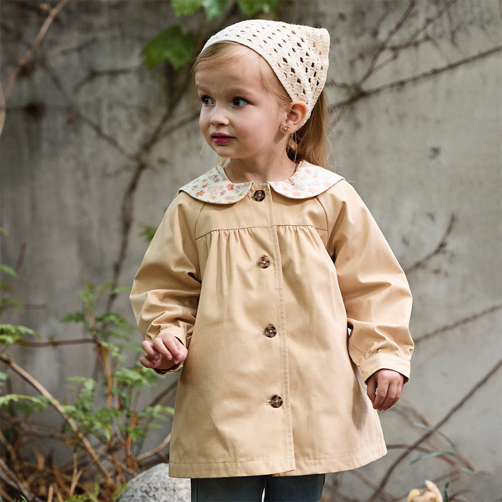 Dave&Bella Toddler Girls Yellow Simple-style Coats