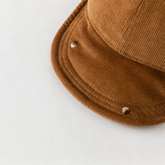 Dave&Bella Boys Autumn Brown Cotton Sporty Baseball Cap Hat