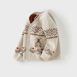 Dave&Bella Toddler Boys Cotton Casual Print Sweater Cardigans