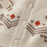 Dave&Bella Toddler Boys Cotton Casual Print Sweater Cardigans