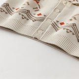 Dave&Bella Toddler Boys Cotton Casual Print Sweater Cardigans