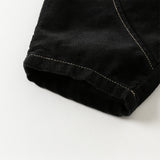 Dave&Bella Toddler Boys Black Cotton Loose Casual Pants