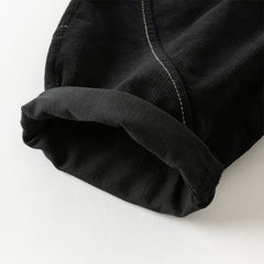 Dave&Bella Toddler Boys Autumn Black Cotton Loose Casual Pants