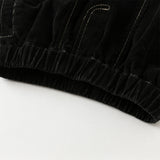 Dave&Bella Toddler Boys Black Cotton Loose Casual Pants