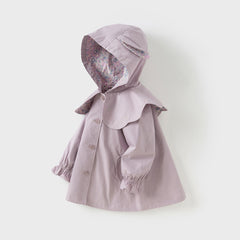 Dave&Bella Girls Autumn Outdoor Cute Windbreaker Jacket