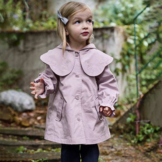 Dave&Bella Girls Autumn Outdoor Cute Windbreaker Jacket
