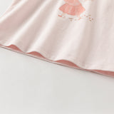 Dave&Bella Girls Toddler Beige Casual Cotton T-shirt Tops