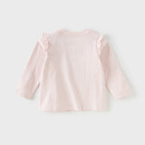 Dave&Bella Girls Toddler Beige Casual Cotton T-shirt Tops