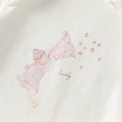 Dave&Bella Girls Autumn Beige Casual Cotton T-shirt Top