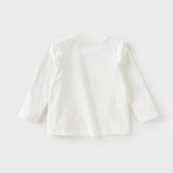 Dave&Bella Girls Toddler Beige Casual Cotton T-shirt Tops